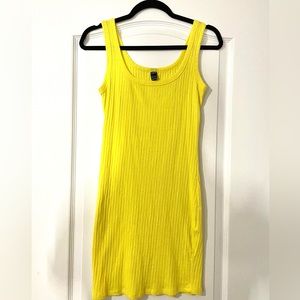 Ribbed Yellow Shein Dress